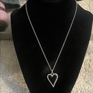 Brighton Silver Plated Black Heart Necklace